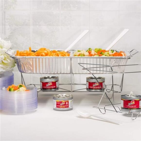 24 Piece Party Serving Kit Includes Chafing Dish Buffet Set and Serving Utensils - Picture 6 of 6